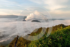 Sunrise at Mount Bromo volcano