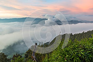 Sunrise at Mount Bromo volcano