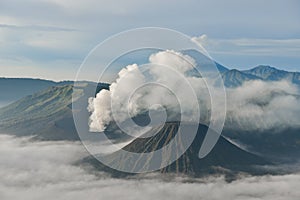 Sunrise at Mount Bromo volcano