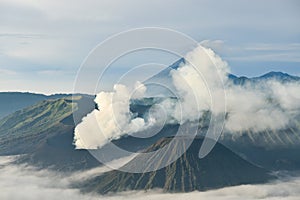 Sunrise at Mount Bromo volcano