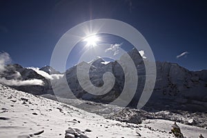 Sunrise at mount everest nepal