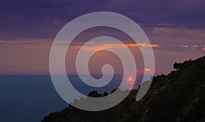 Sunrise at Mount Igueldo lighthouse, Donostia-San Sebastian.