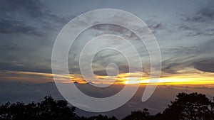 Sunrise Mount Slamet Central Java