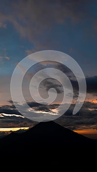 Sunrise at the top of Mount Sumbing, Central Java