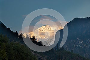 Sunrise at the mountain, Nepal