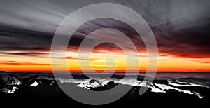 Sunrise Mountain winter landscape