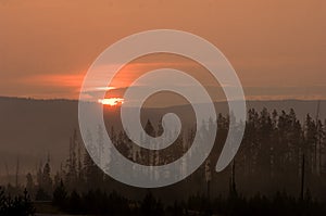 Sunrise in the mountains