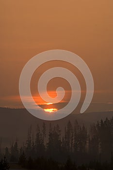 Sunrise in the mountains