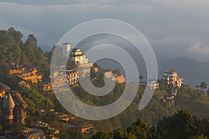 Sunrise in Nagarkot in the Kathmandu Valley.