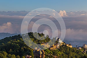 Sunrise in Nagarkot in the Kathmandu Valley.