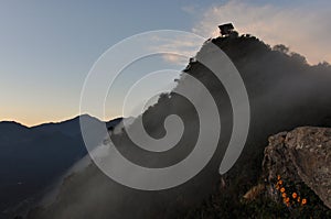 Sunrise from Narriz del Indio over Lago Atitlan, Guatemala photo