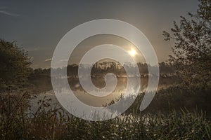 Sunrise in the Nene park