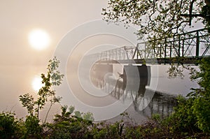 Sunrise on New Hope Bridge