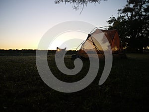 Sunrise on the Okavango delta