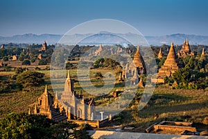 Sunrise over ancient pagoda in Bagan