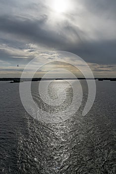 Sunrise over the archipelago leading to Stockholm