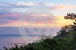 Sunrise over the Balaton lake, Hungaru