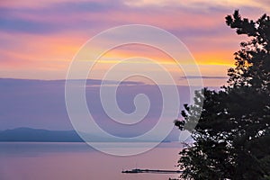 Sunrise over the Balaton lake, Hungaru