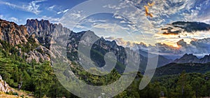 Sunrise over Bavella mountain