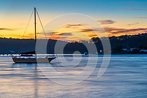 Sunrise over the Bay with Boats