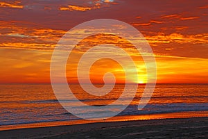 Sunrise over the beach at Nags Head, North Carolina