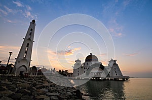 Sunrise over beautiful mosque