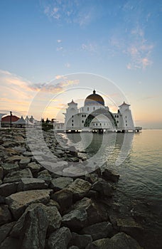 Sunrise over beautiful mosque