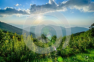 Sunrise over Blue Ridge Mountains