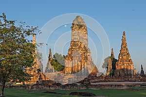 Sunrise over Buddhist temple Wat Chaiwatthanaram in Ayuthaya