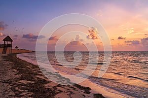 Sunrise Over Cancun Beach