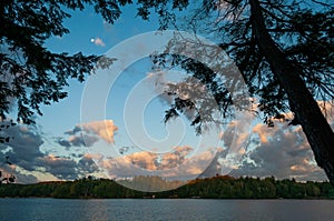 Sunrise Over Cranberry Lake, Adirondack Forest Preserve, New York, USA