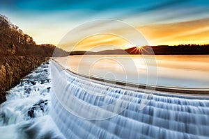 Sunrise over Croton Dam, NY