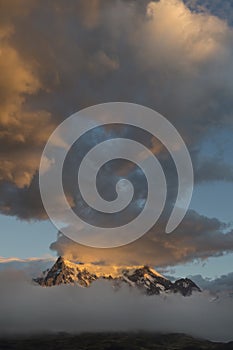 Sunrise over Cuernos del Paine, Torres del Paine National Park, Chile