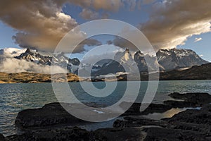 Sunrise over Cuernos del Paine, Torres del Paine National Park, Chile