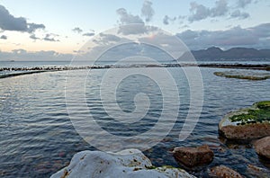 Sunrise over Dale Brook Tidal Swim Pool in Cape Town South Africa SA