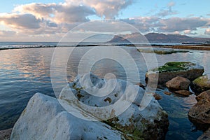 Sunrise over Dale Brook Tide Pool in Cape Town South Africa SA