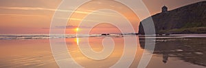 Sunrise over Downhill Beach in Northern Ireland