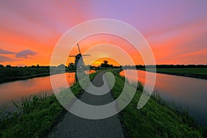 Sunrise over a Dutch landscape