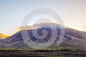 Sunrise over Femes mountains in Lanzarote photo