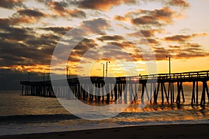 Sunrise over the fishing pier