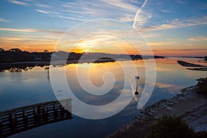 Sunrise over Florida intercoastal waterway