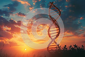 Sunrise Over Genetic Symbol