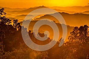 Sunrise over Great Smoky Mountains