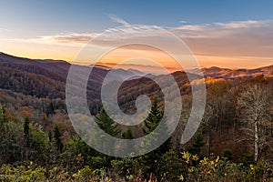 Sunrise over the Great Smoky Mountains photo