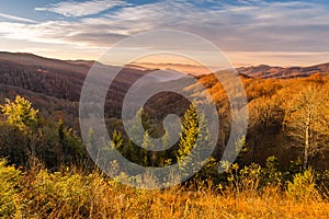 Sunrise over the Great Smoky Mountains photo