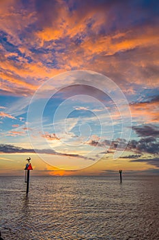 Sunrise over Gulf of Mexico on St George Island Florida