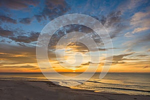 Sunrise over Gulf of Mexico on St George Island Florida