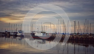 Sunrise over the harbour