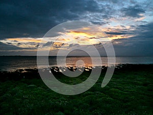 Sunrise over the Humber Estuary, east England