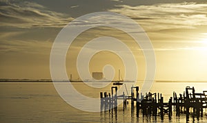Sunrise Over Indian River in Titusville, Florida photo